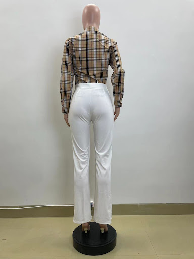 Title 5, New Womens White High-Waist Straight-Leg Pants...