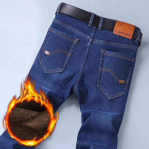 Title 1, Mens Oversized Slim Straight Mid-waist Warm Wi...