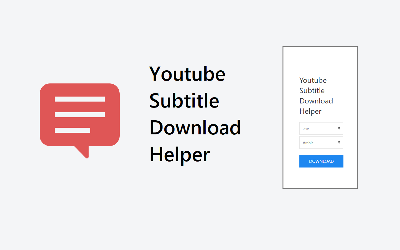 Youtube Subtitle Download Helper Preview image 3