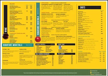 The Bombay Cartel menu 