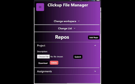 Clickup File Manager