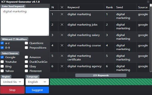 ICT Keyword Generator