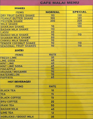 Cafe Malai menu 2