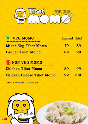 Tibet Momo - World Class Pan Asian Cuisine menu 