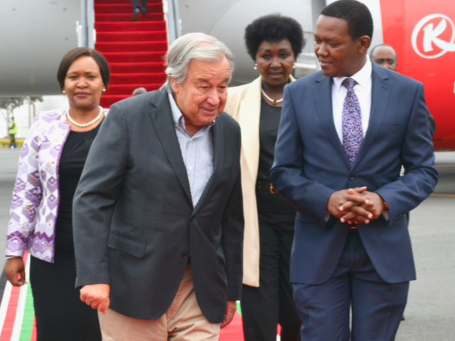 United Nations Secretary General Antonio Guterres arrives for the Africa Climate Summit on September 4, 2023