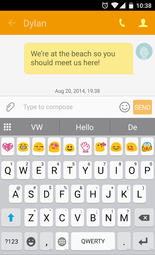 Android application SGS6 Emoji Keyboard Theme screenshort