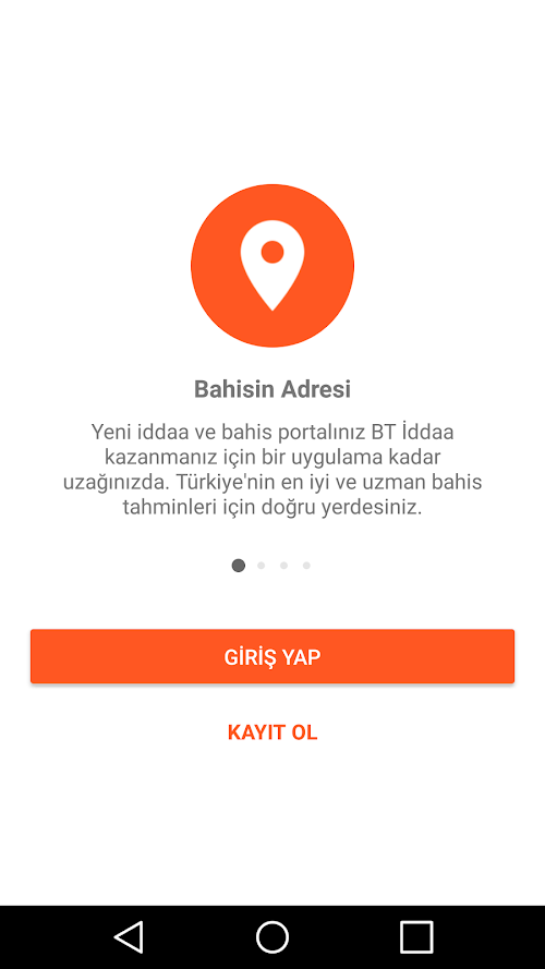 Android application BT İddaa screenshort