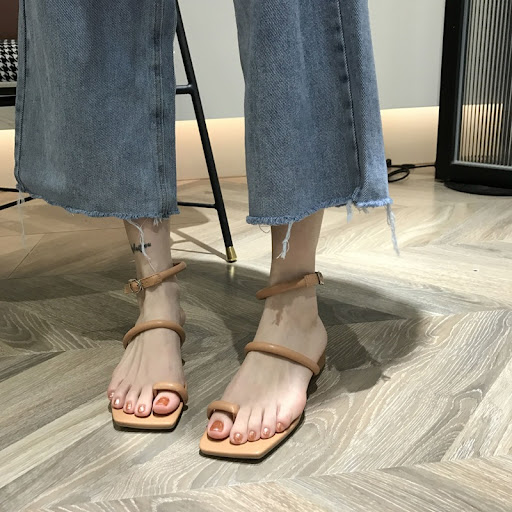 Title 3, Casual Fairy Slip-On Flat Sandals with Thin Str...