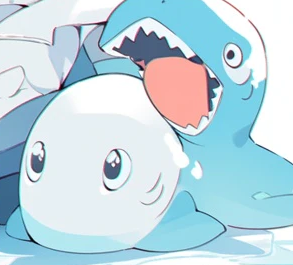 ＠　⌒　_　🦈　/　_鮫