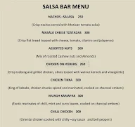 Salsa Lounge Speciality Lounge Bar menu 3