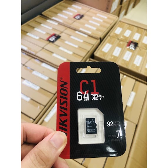 Thẻ Nhớ 64Gb Hikvision Class 10 Tốc Độ 92Mb/S - Bảo Hành 5 Năm