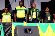 Limpopo premier Stan Mathabatha with Zweli Mkhize and Thoko Didiza