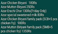 Azar Biryani menu 1