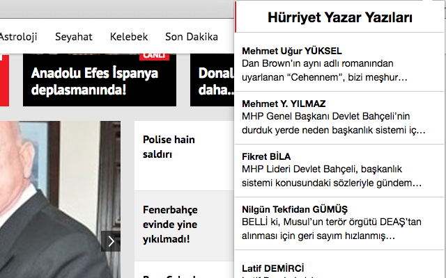 Hürriyet Yazarlar Eklentisi Preview image 0