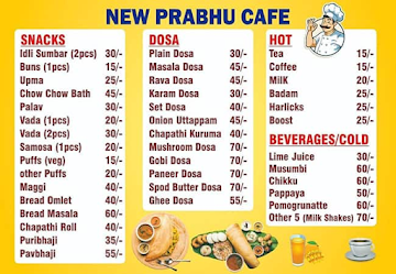Prabhu Bakery menu 