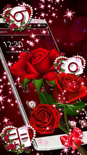 Sparkle Red Rose Theme