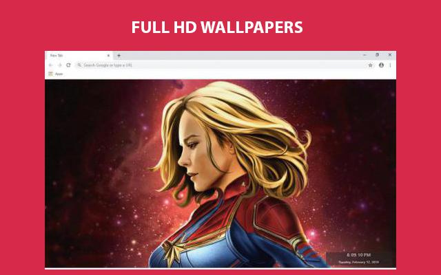 Captain Marvel Wallpapers and New Tab