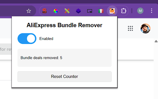 AliExpress Bundle Deals Search Results Remover