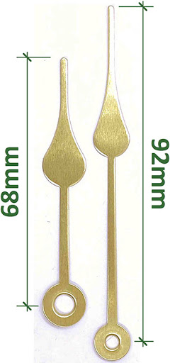 92mm gold french spade hands