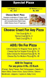 YES OK PIZZA menu 2