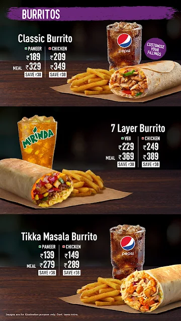 Taco Bell menu 