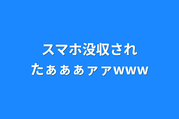 スマホ没収されたぁぁぁァァwww