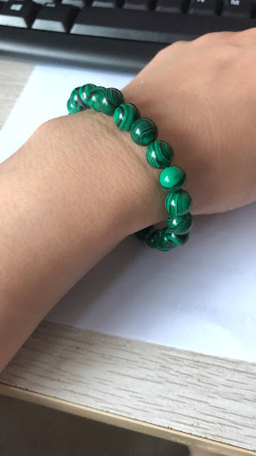 Title 5, Klasik Siyah Mat Yeşil Malakit Bilezikler Uygun...