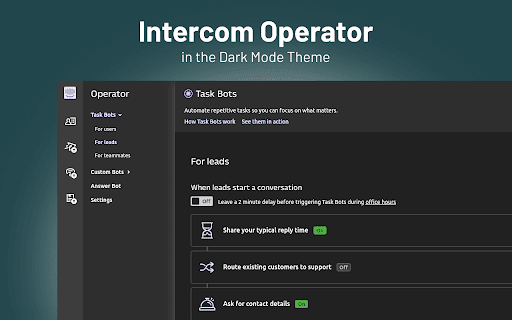 Dark Mode for Intercom