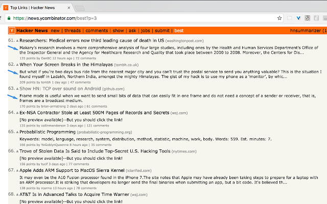 HN Previewer chrome extension