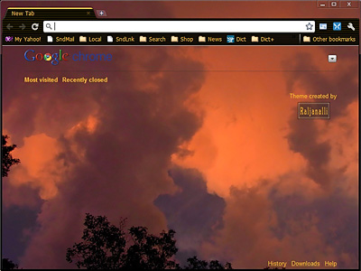 OpticAmber OrangeClouds800 Theme