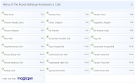 The Royal Maharaja Restaurant & Cafe menu 3