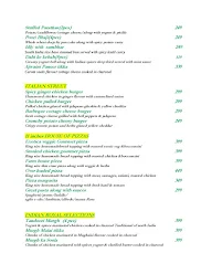 Skyfall Lounge menu 1