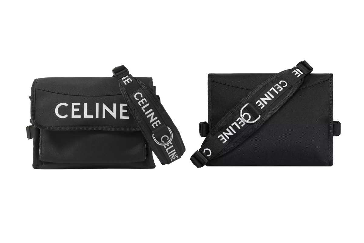 Celine Trekking Small Logo-Print Canvas Messenger Bag