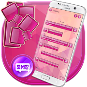 Pink Glitter SMS  Icon