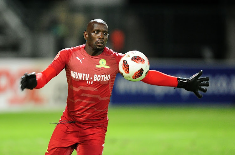 Kennedy Mweene of Mamelodi Sundowns during the Absa Premiership 2018/19 game between Cape Town City and Mamelodi Sundowns at Athlone Stadium in Cape Town on 5 March 2019.