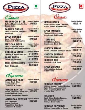 American Bites menu 