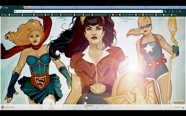 DC Bombshells II - 1600x900px chrome extension