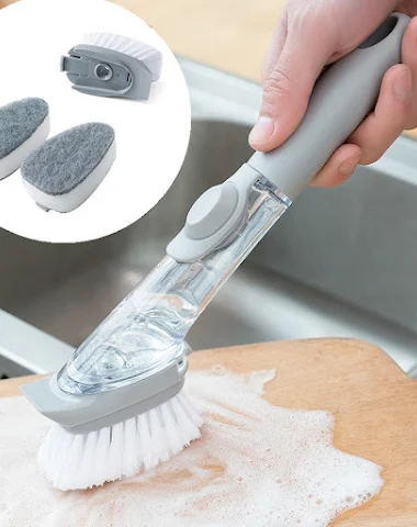 2 in 1 Long Handle Cleaning Brush W - 2