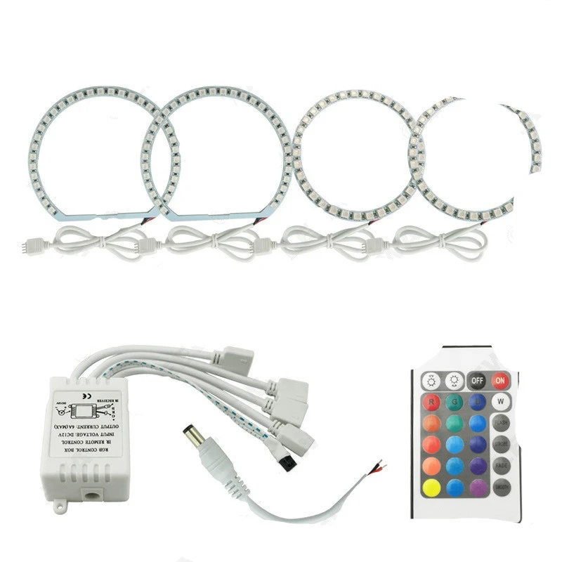 Title 6, Fari Angel Eye LED per auto con telecomando, fe...