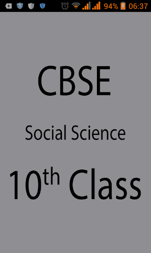 CBSE Social Science Class 10th