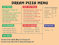 Dream Pizza menu 1