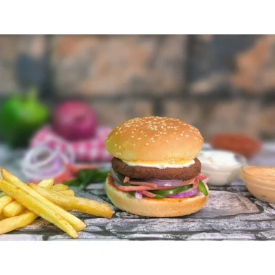 Veggie Burger Meal (With Small Fries) + Butter Scotch