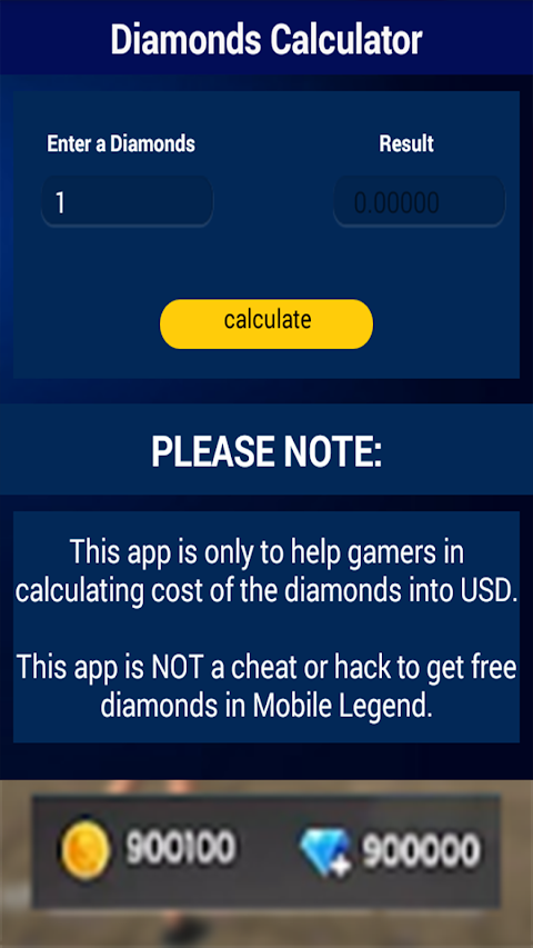 Diamonds Calc for Mobile Legend bang bang Freeのおすすめ画像4