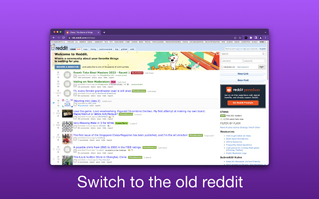 Old Reddit For Chrome chrome extension