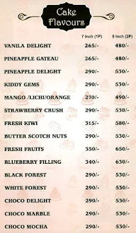 Flying Cakes menu 1