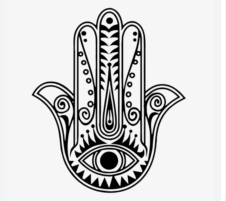 Hamsa (The Hand of Fatima) woman symbols of strength and courage