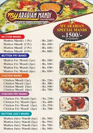 My Arabian Mandi Family Restaurant menu 1