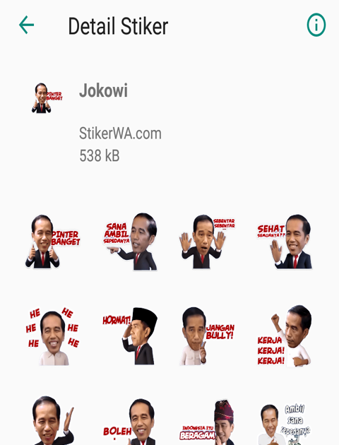  Stiker Wa Jokowi  Lucu