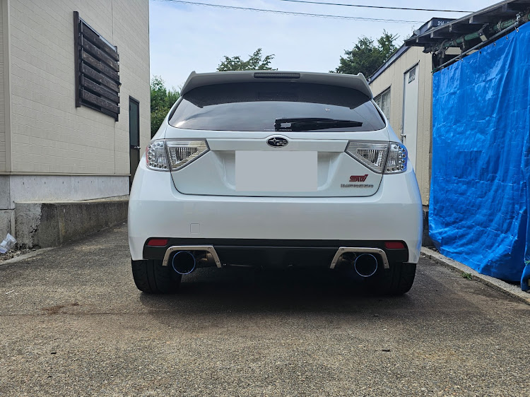 インプレッサ WRX STIのGRB・マフラー交換・HKS スーパーターボマフラー・DIY・異音の原因に関するカスタム事例の投稿画像7枚目