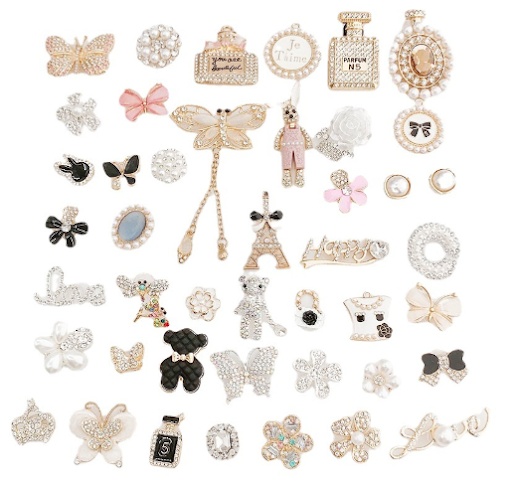 Title 1, DIY Accessories Pearl Perfume Bottle Shoe Buckl...